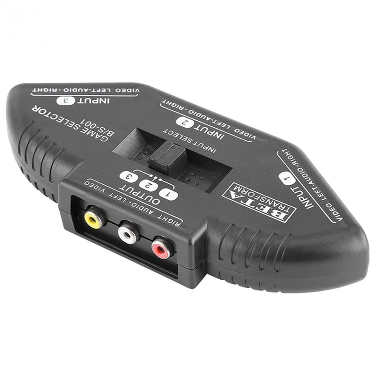 Аудио Видео AV RCA переключатель сплиттер селектор от 3 до 1 композитный av-кабель для