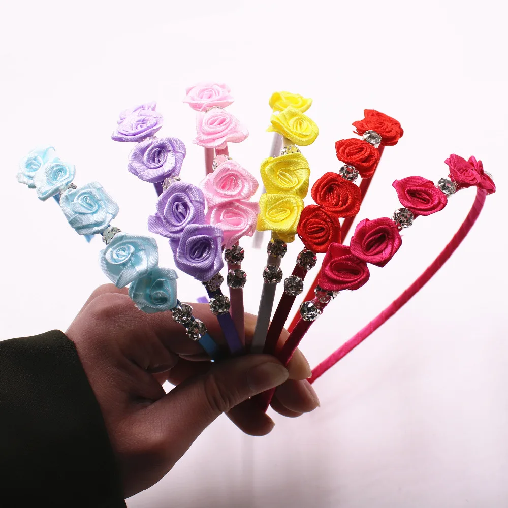 Цветочная корона гирлянды декоративные венки стразы обручи для волос девочек