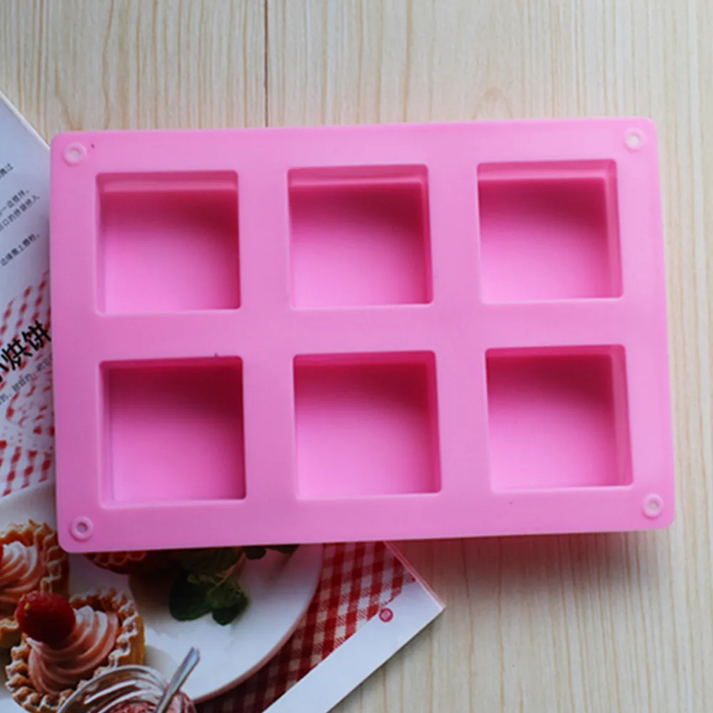 Фото 6 сетки квадратной формы мыла печати для выпечки 3D ручной работы шоколад из