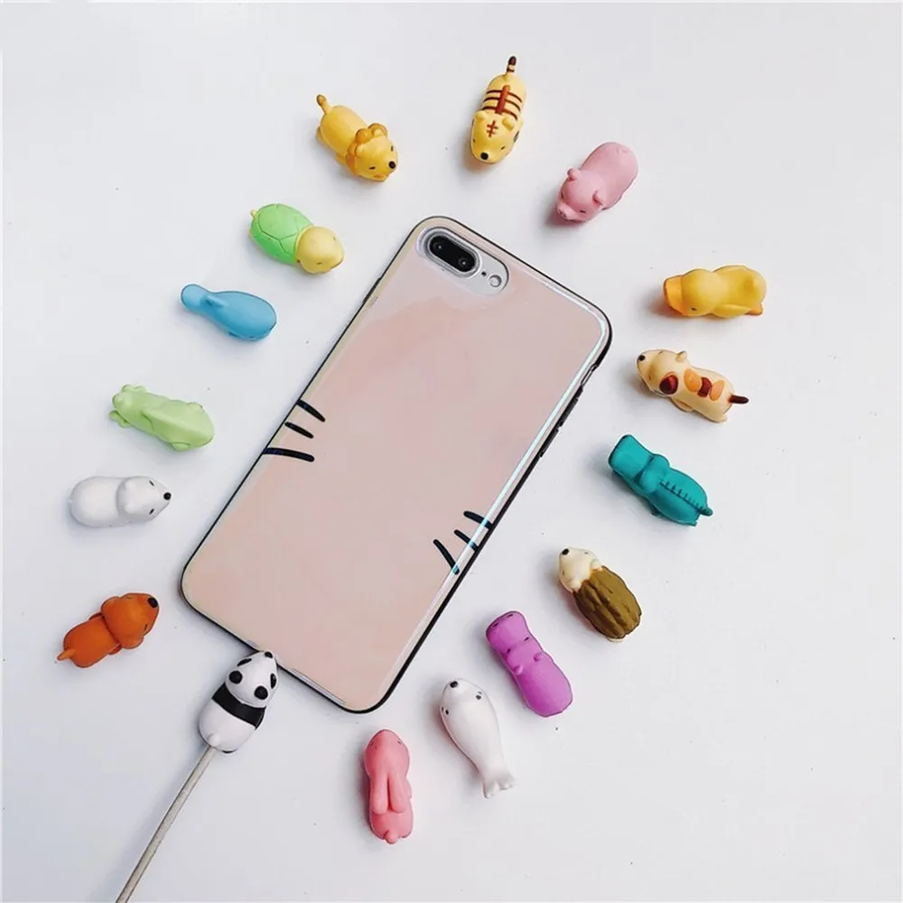 10 шт случайных животных кабель для намотки Защитная крышка USB передачи данных