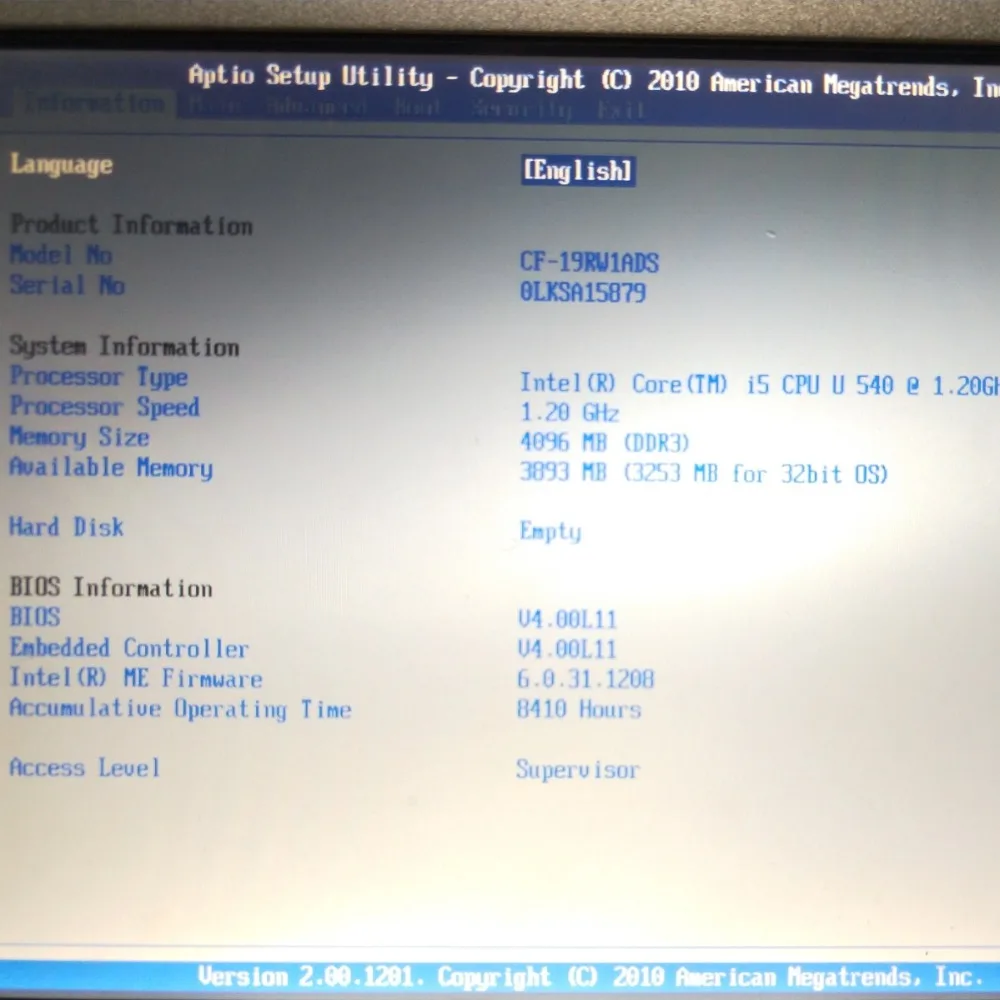 Ноутбук i5 4g CF19 и HDD с новейшим программным обеспечением для диагностики