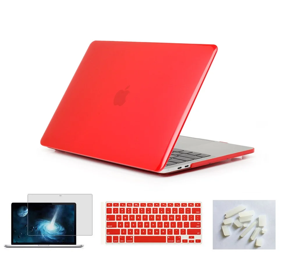 4 в 1 матовый прорезиненный жесткий чехол для Apple Macbook Pro 13 15 дюймов с сенсорной