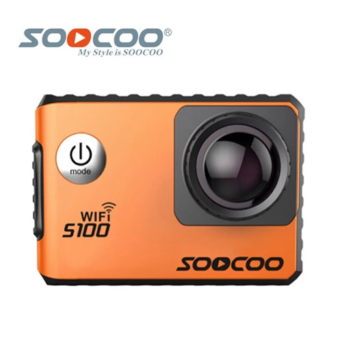 orangestandard SOOCOO на S100 4k WiFi NTK96660 30 м Водонепроницаемый Action Sports Камера Встроенный гироскоп с расширением gps(gps модель вариант - Цвет: orangestandard