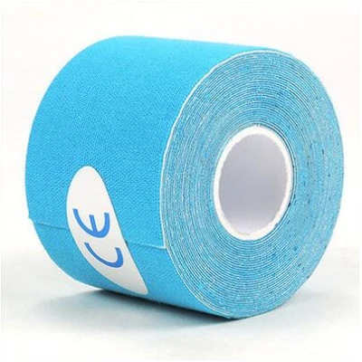 Light-blue 6 шт. 5 см х 5 м Водонепроницаемый гипоаллергенный Хлопок эластичная мышечная энергетическая лента для спорта и фитнеса кинезиологическая лента для обертывания - Цвет: Light-blue