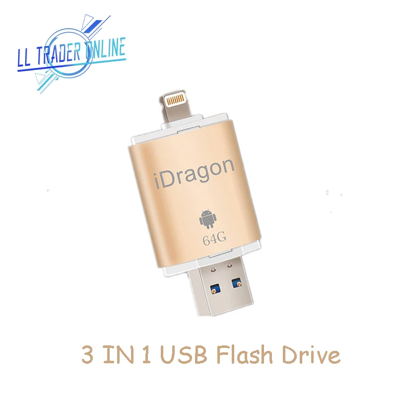 LL trader 64 Гб флэш накопитель Флешка для iPhone iPad iOS Android Mini USB памяти OTG 32 ключ карта