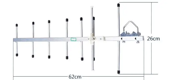 Oshinvoy DTMB Открытый антенны Яги 7 элементов 10dBi uhf 470-820 м DVB крыши антенна с 10 кабель |