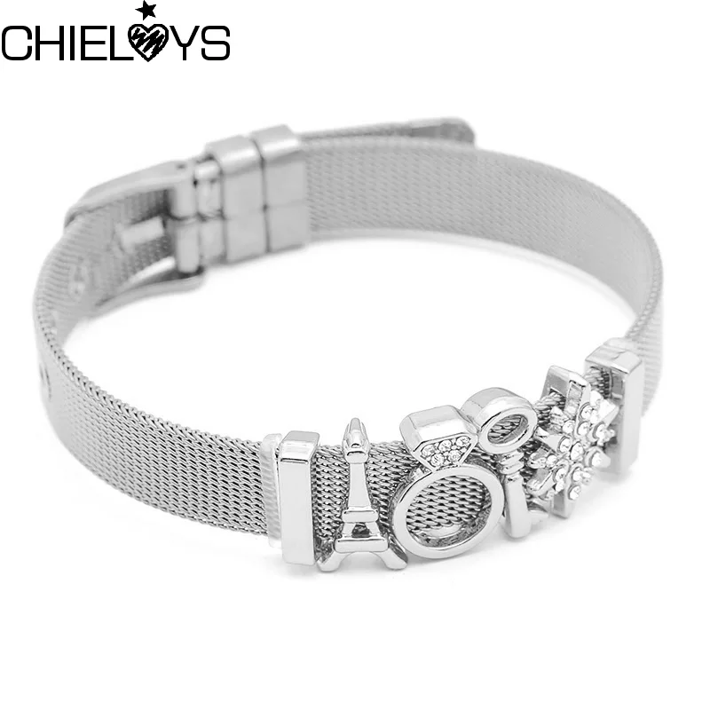 Браслеты CHIELOYS из нержавеющей стали женские роскошные ювелирные украшения от