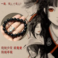 1pcs anime jigoku shoujo hell girl enma ai cosplay black beads bracelet fashion wristband collectible accessories cosplay props