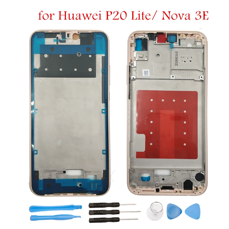 Для Huawei P20 Lite/ Nova 3E средняя рамка Корпус Лицевая панель ЖК дисплей поддерживающая
