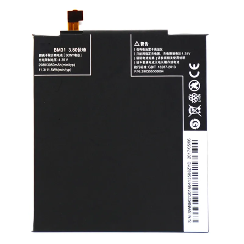 Оригинальный аккумулятор 3050 мАч BM31 для Xiaomi Mi3 Mi 3 Мобильный телефон Литий