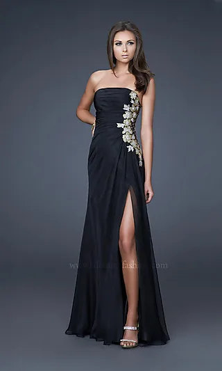Designers Evening Dresses Straight Floor-Length Built-In Bra Appliques Court Train Strapless -Not Find Vaule In Sys Attribute- S | Свадьбы и