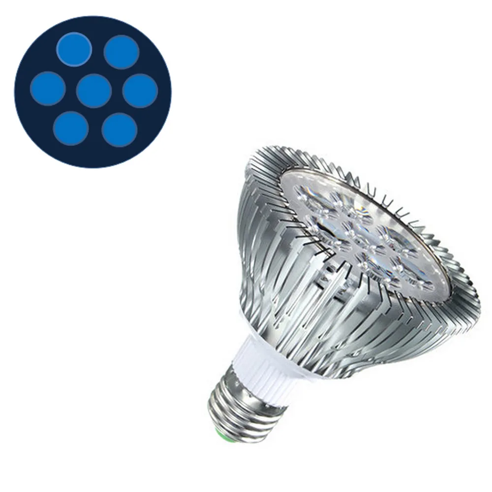 7C E27 15 Вт 21 Вт 27 Вт 36 Вт 45 Вт 54 Вт Синий+ Белый LED Коралловый Риф расти Света Высокой Мощности Аквариум Аквариум Свет Лампы LED Лампы 85 В-265 В - Испускаемый цвет: 7C