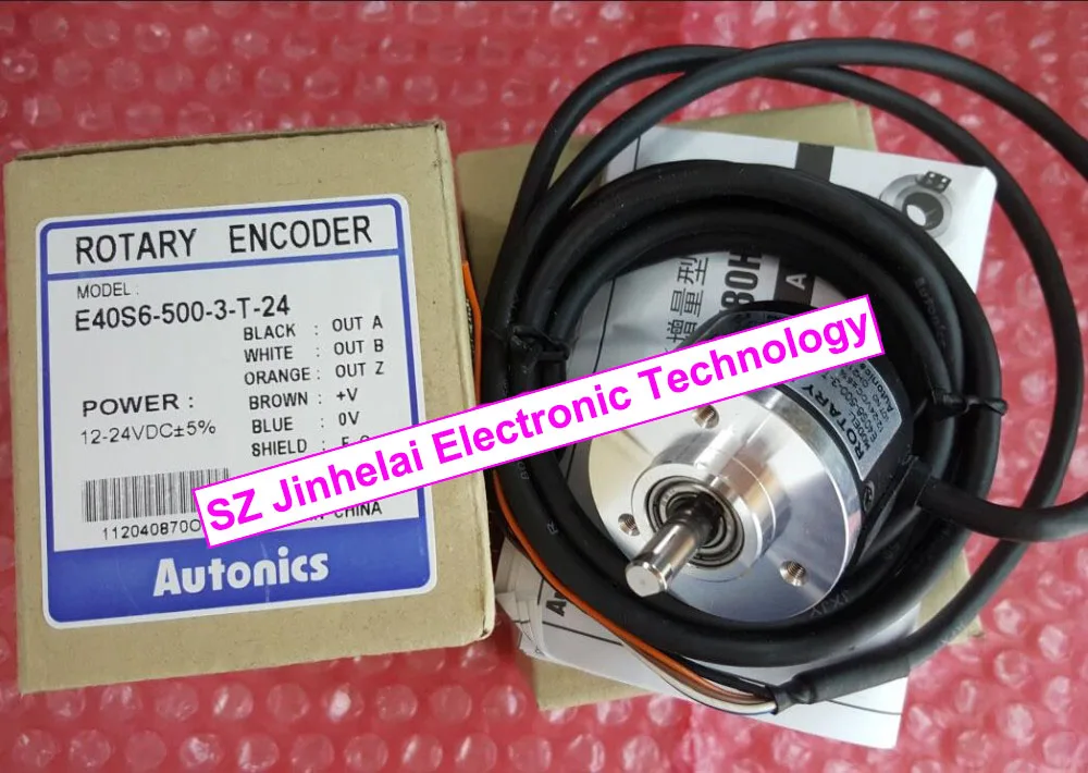 100% новый и оригинальный E40S6 500 3 T 24 инкрементный роторный кодер AUTONICS 12 24VDC|encoder