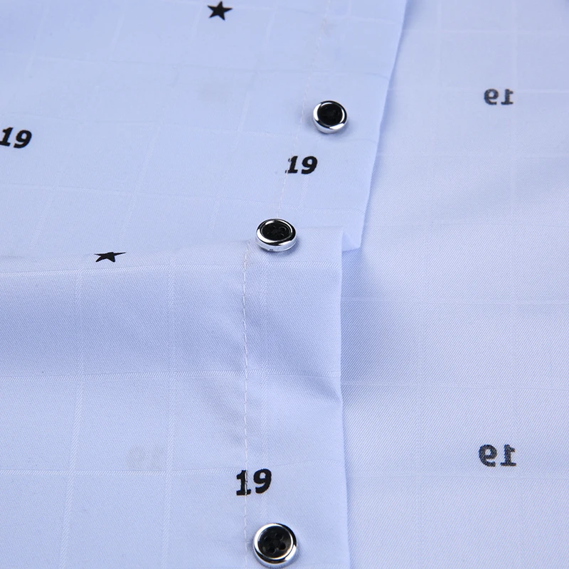 2019 мужские дизайнерские рубашки с длинным рукавом и буквенным принтом