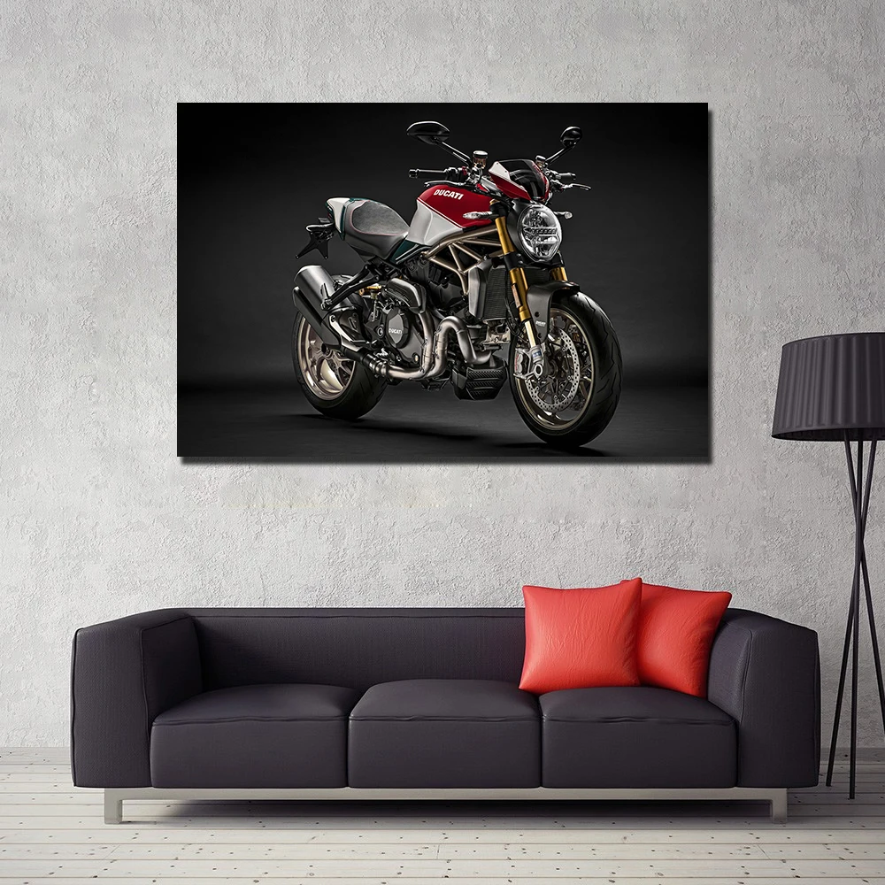Ducati Monster 1200 картина на мотоцикле холст печать сделай сам картины в рамке