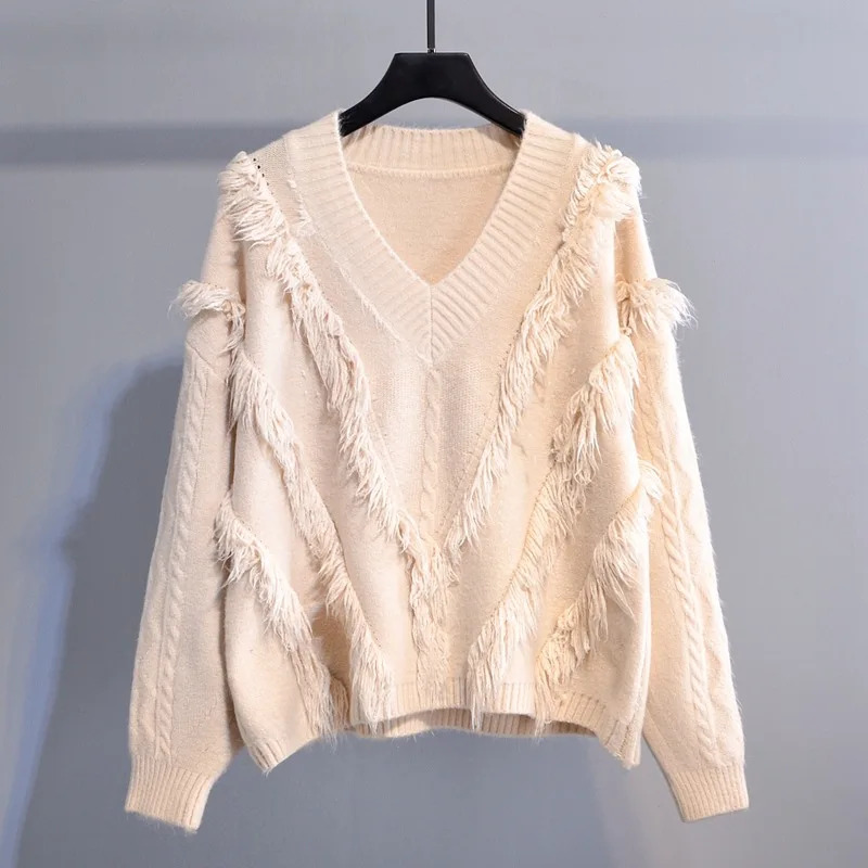 Новинка 2019 весенне-осенний модный вязаный свитер женский с длинными рукавами и