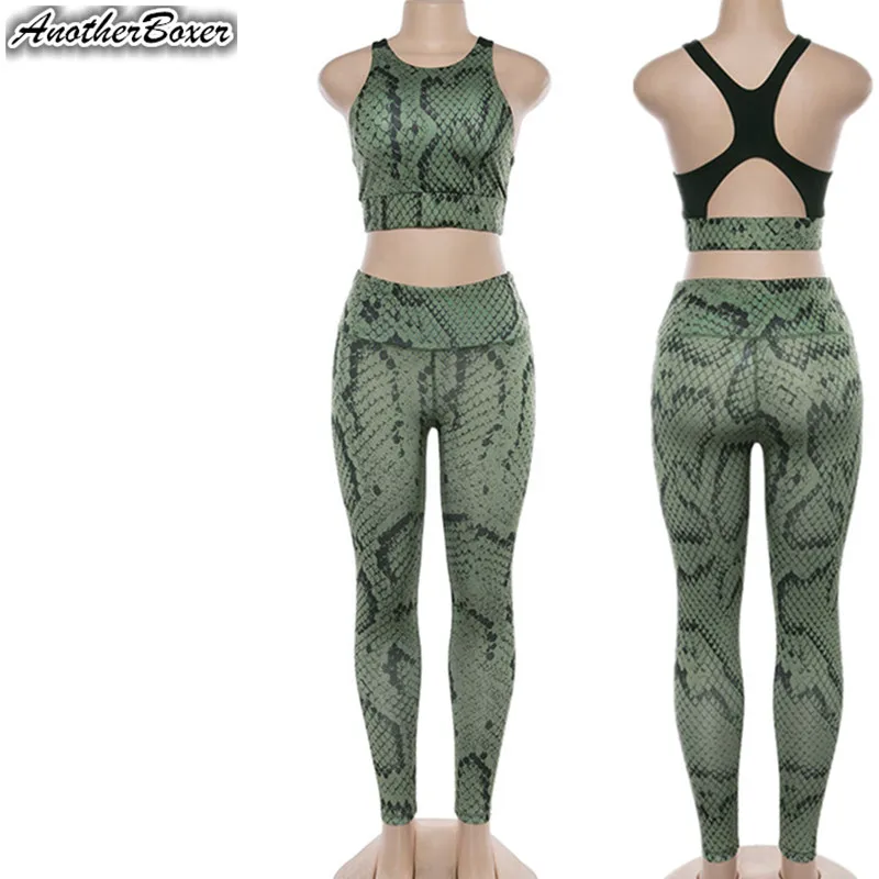 Змеиный женский спортивный костюм женская одежда для фитнеса спортивная