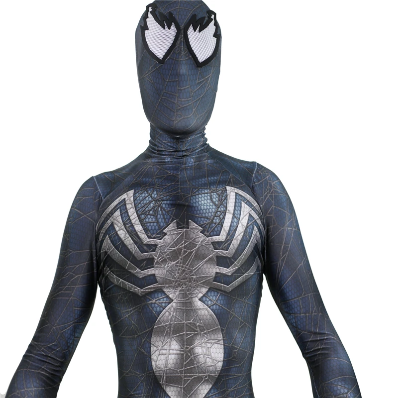 Боди Новая версия Venom Symbiote Spiderman косплей супергерой zentai ТВ колготки BOOCRE Хэллоуин |