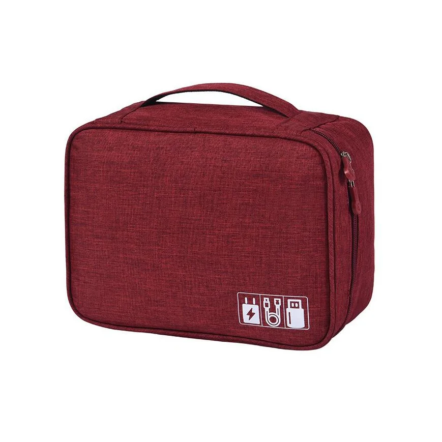 Red Asunflower дорожный usb-кабель Organizer аксессуары для электроники дорожный кабель зарядное устройство сумка для хранения Портативный цифровой usb-гаджет - Цвет: Red