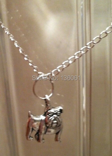 Винтажный серебряный бульдог Собака корова череп музыкальная нота Карма дамба