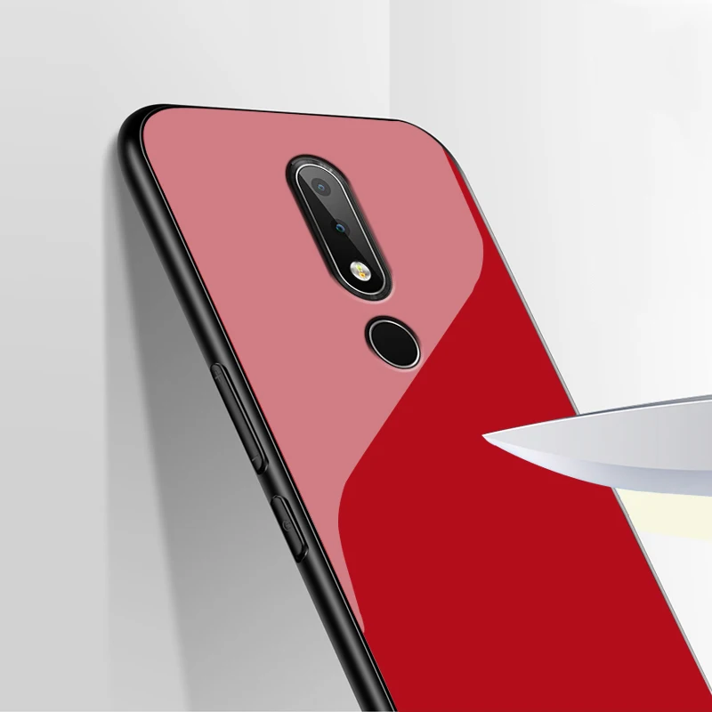 Для Nokia X6 2018/6. 1 Plus стеклянный чехол роскошная силиконовая мягкая рамка +