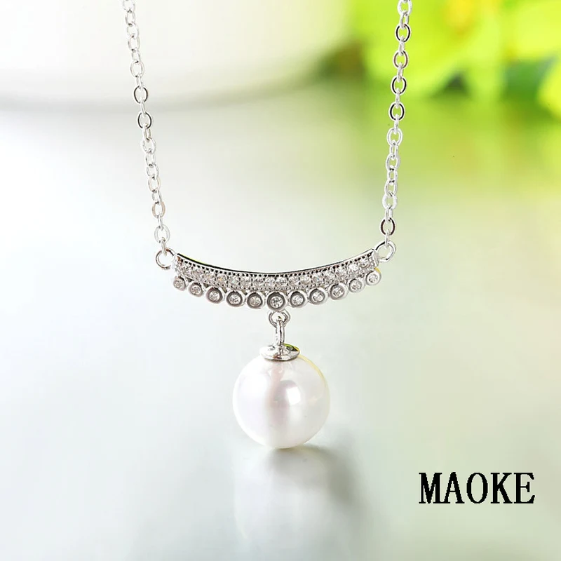 

Женское ожерелье из серебра 925 пробы, с натуральным жемчугом