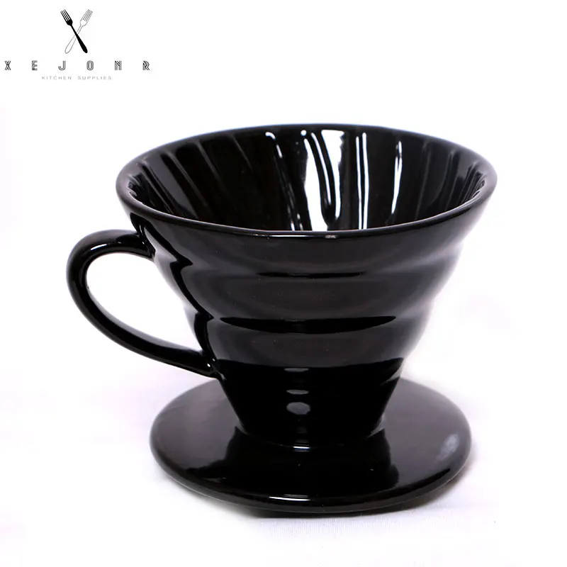 XEJONR кофе фильтровальные чаши керамика ручка посуда 3 вида цветов Перманентный - Фото №1