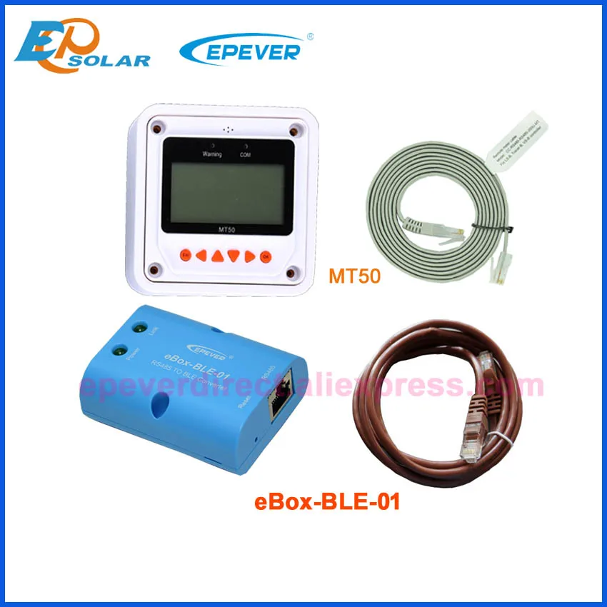 Tracer 10A 20A 30A 40A 1210AN 2210AN 3210AN 4210AN с MT50 метр MPPT Контроллер заряда 12 В 24 В EPEVER PV регулятор - Цвет: White MT50 with BLE