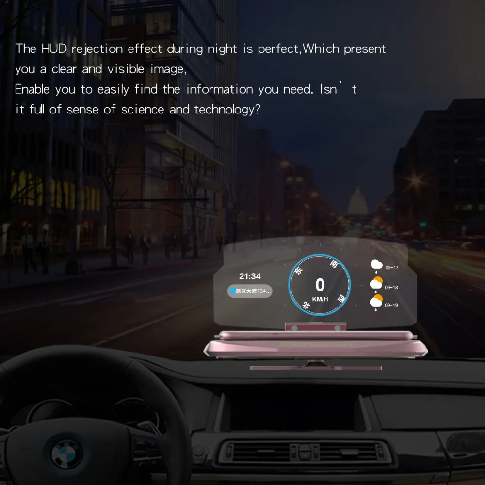 Автомобильный держатель для смартфона gps навигатор автомобильный смартфон HUD