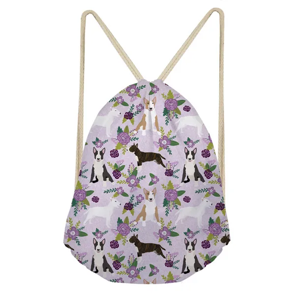 XM2236Z3 ThiKin Drawstring сумка для женщин Рождество бультерьер печать подростков модная одежда девочек Легкий Рюкзак Для Путешествий Рюкзак - Цвет: XM2236Z3