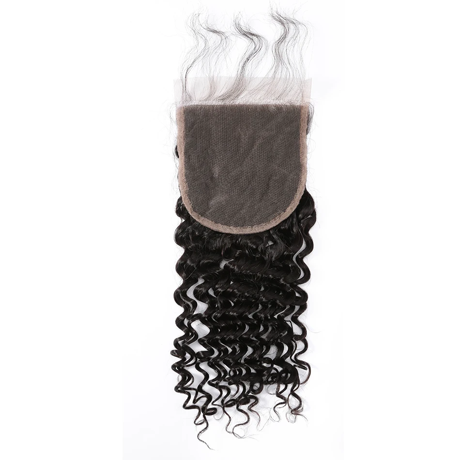 Instaone Hair 5X5 кружевной заказ с сеткой Бразильские глубокие синтетические волосы волнистые с детскими волосами отбеленные узлы девственные человеческие волосы