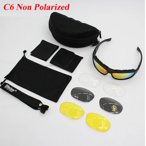 C6 Non Polarized Daisy C6 X7 очки пуленепробиваемые страйкбольные съемные линзы мотоциклетные велосипедные очки мужские военные X7 поляризованные солнцезащитные очки - Цвет: C6 Non Polarized