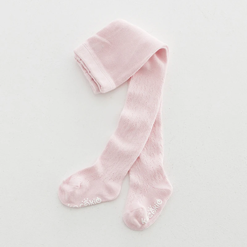 Новинка 2017 детские колготки чулки для девочек модные однотонные милые ажурные