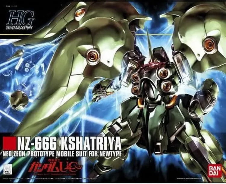 Оригинальный Gundam HG 1/144 модель NZ 666 кшатриев единорог GUNDAM мобильный костюм детские