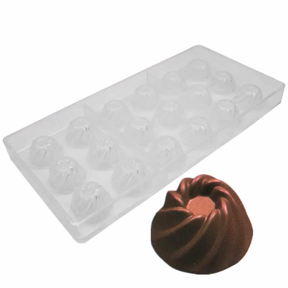 В комплекте шоколадная форма из поликарбоната спиральная для конфет|candy moulds|chocolate