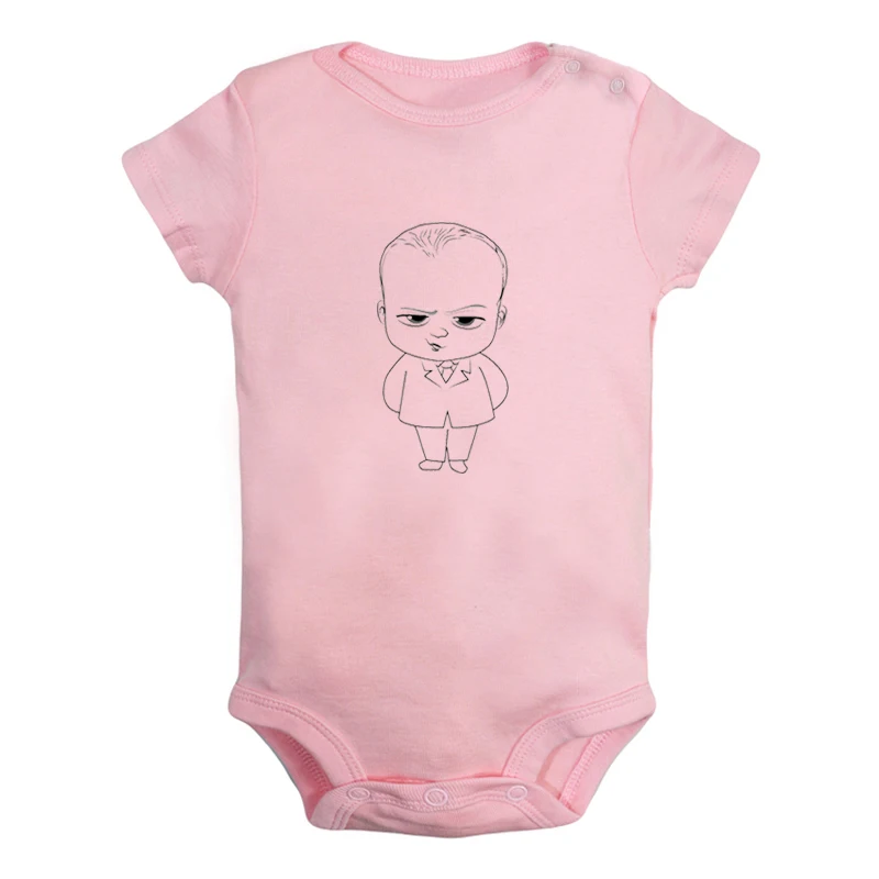 ieBodysuits2222P Одежда для новорожденных мальчиков и девочек с надписью «Born Leader The Boss»; комбинезон с короткими рукавами; хлопковый комбинезон - Цвет: ieBodysuits2222P