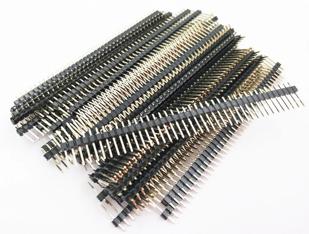 20 шт. 2 54 мм 1X40P L11.34 штыревой разъем 0 1 &quotшаг PCB прямой одиночный ряд разбивающийся