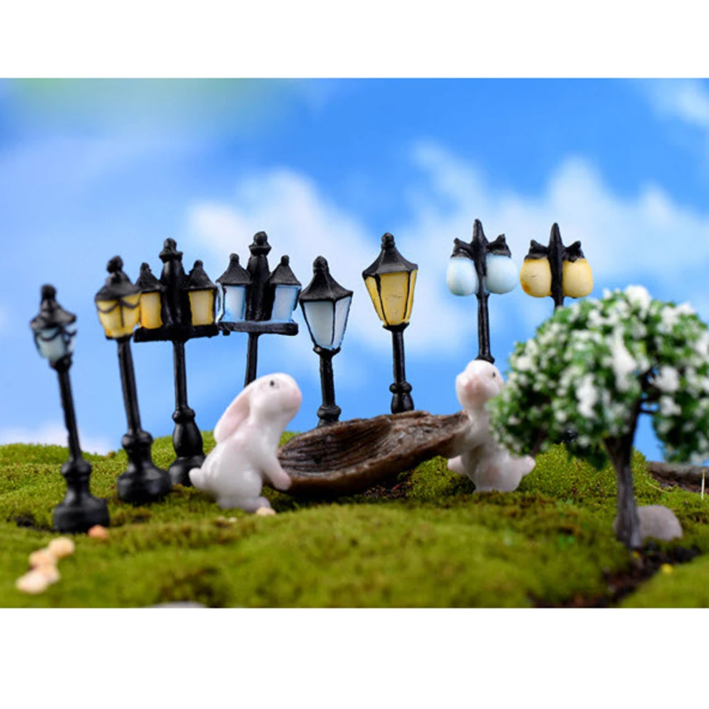 Уличный светильник квадратный 1 лампа бонсай для пейзажа кукольный домик