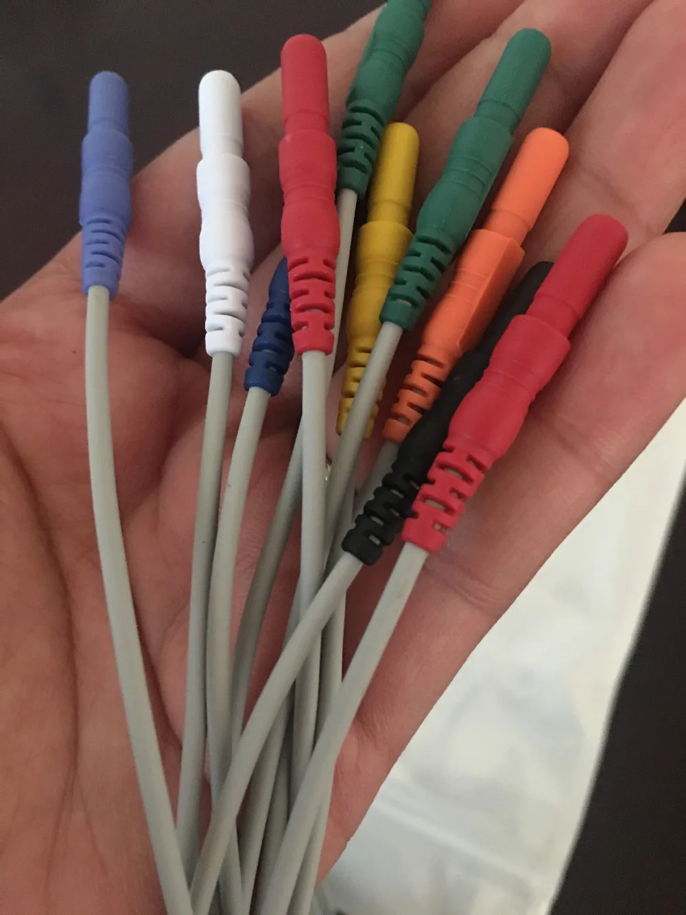 Новый совместимый кабель для записи ЭКГ Holter DIN 10 lead ECG leadпровода Snap/ AHA с гарантией 1