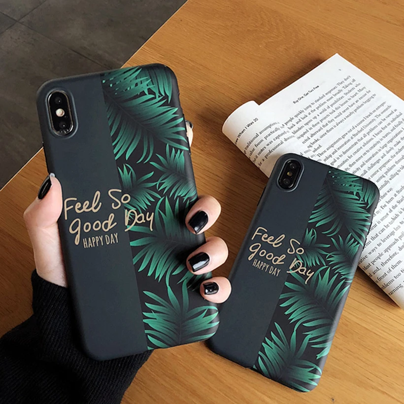 LOVECOM Retro Banana Leaf Splice Phone Case For iPhone 11 Pro Max XR XS Max 6 6S 7 8 Plus X Soft IMD Full Body Phone Back Cover