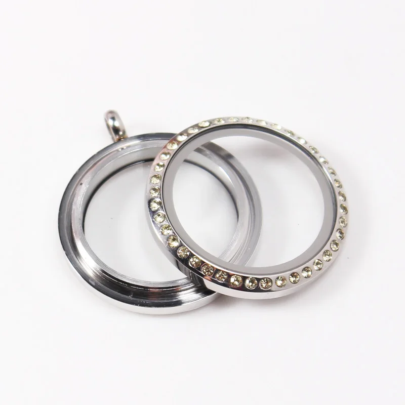 12 видов стилей 30 мм нержавеющая сталь винт плавающий медальон с Стразы памяти