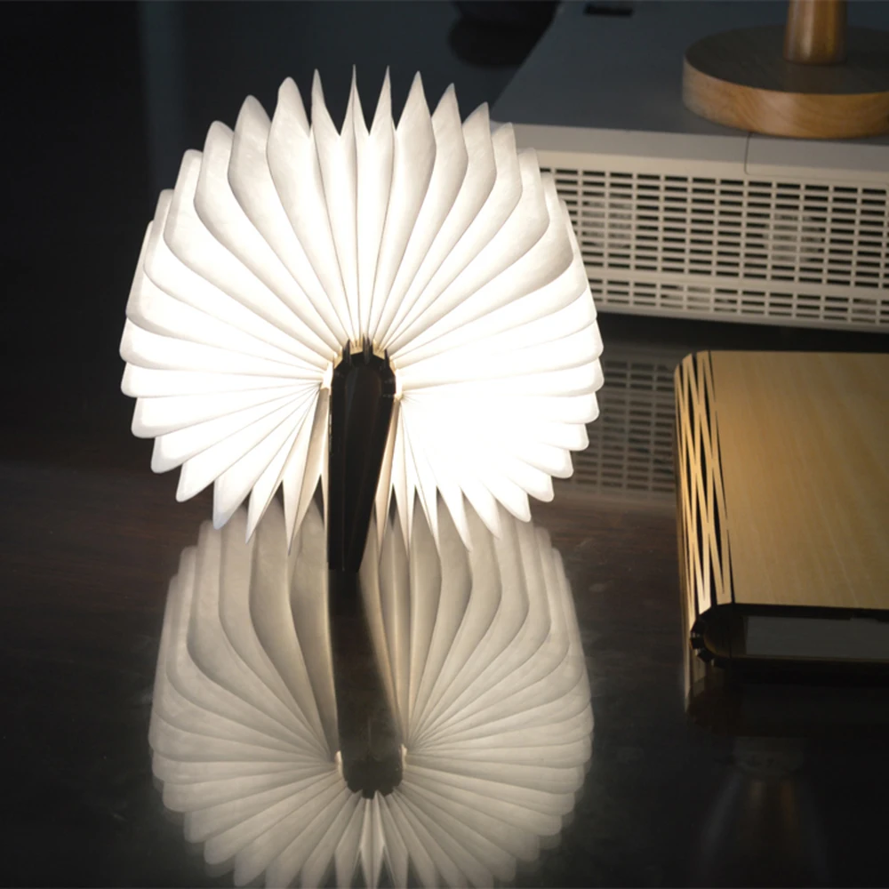 Tomshine светодиодный складной светильник, мини-ночник в форме книги, USB перезаряжаемый портативный Настольный прикроватный светильник, украшение дома