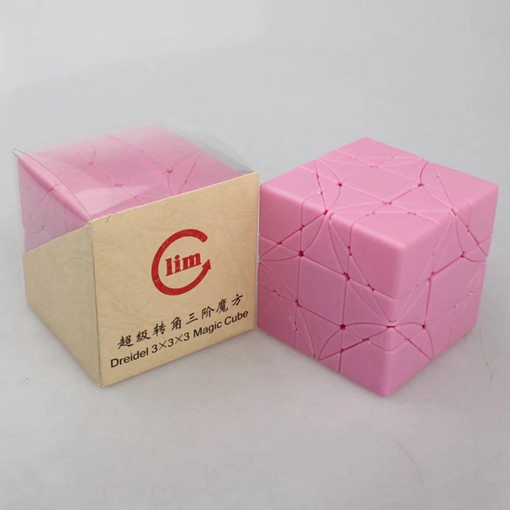 Fangshi Funs LimCube DIY Super Skew Dreidel 3x3x3 speed Magic Cube игровые кубики Развивающие игрушки для детей-розовый