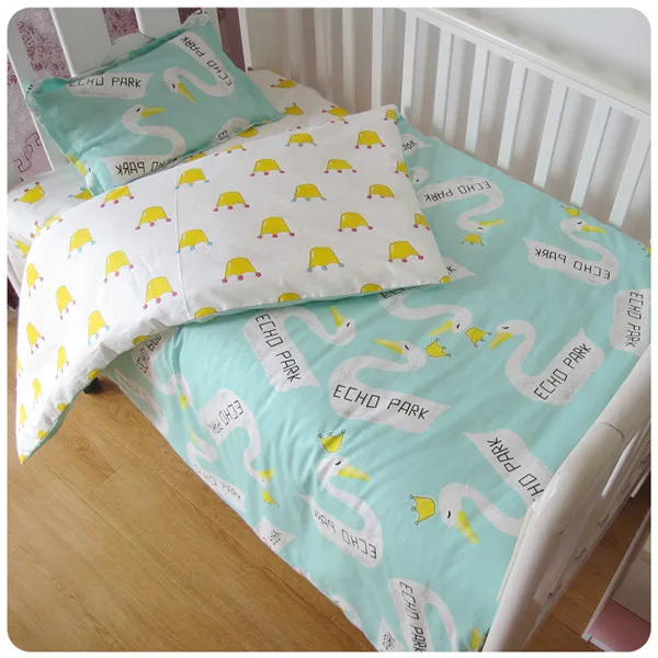 Комплект постельного белья унисекс для детской кроватки из 3 предметов хлопковый