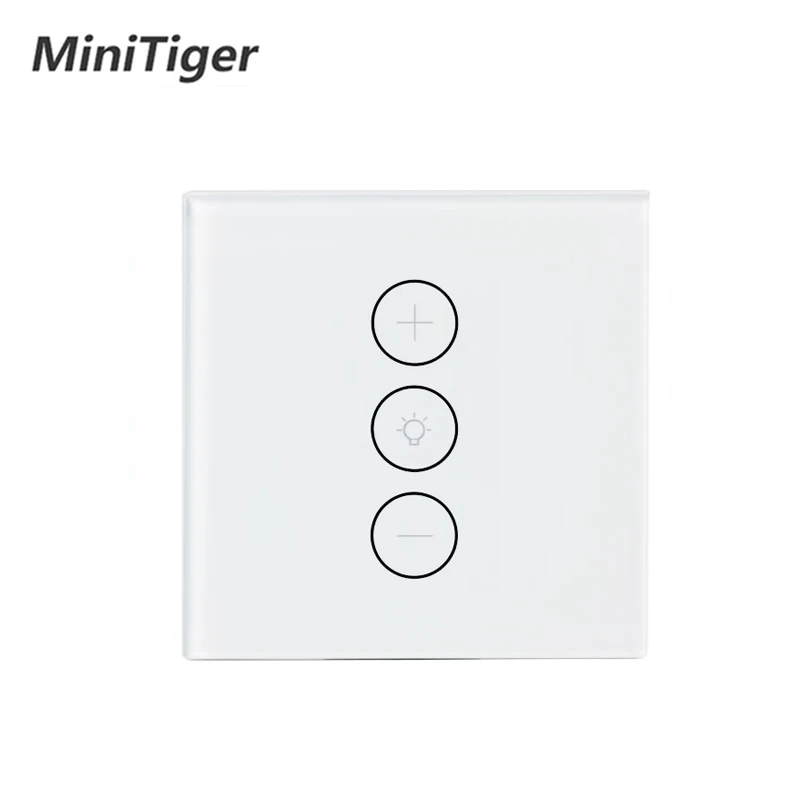 EU Dimmer Switch Smart Life Wifi умный настенный сенсорный светильник туя, диммер, 1 комплект, стандарт ЕС/Великобритании, приложение с дистанционным управлением, работает с Amazon Alexa Google - Цвет: EU Dimmer Switch