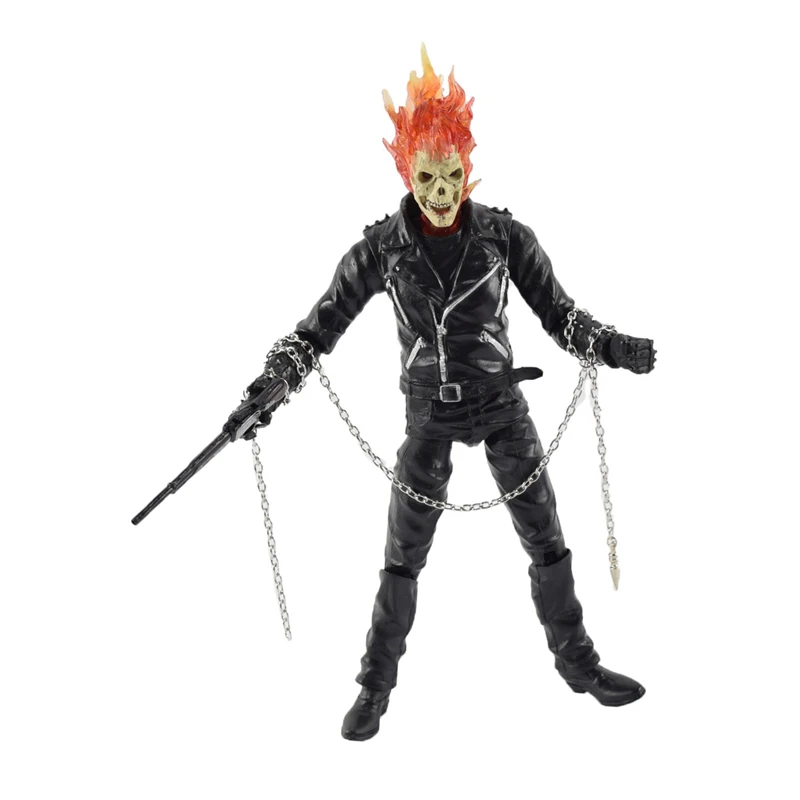 Ghost Rider фигурку ПВХ Marvel Джонни Blaze Коллекционная модель игрушки 23 см|Игровые