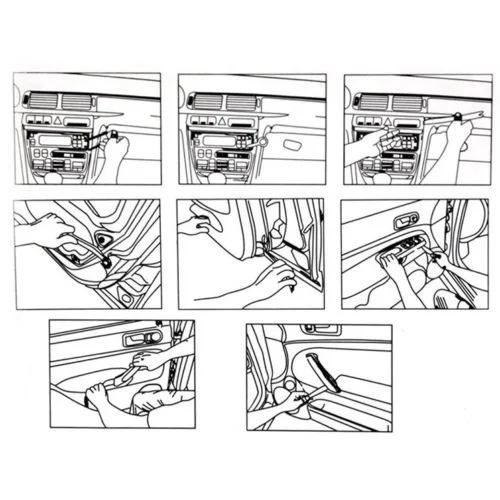 

4Pcs Auto Car Radio Door Clip Panel Trim Dash Audio Removal Installer Pry Tools