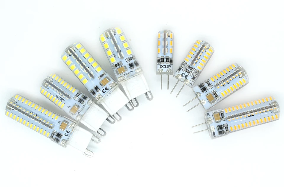 Lkltfx 10 шт. G4 DC 12 В/AC 220 В G9 SMD3014 2835 1 Вт 2 Вт 3 Вт заменить Галогенные Светодиодные лампы 360 Угол луча LED лампада лампы