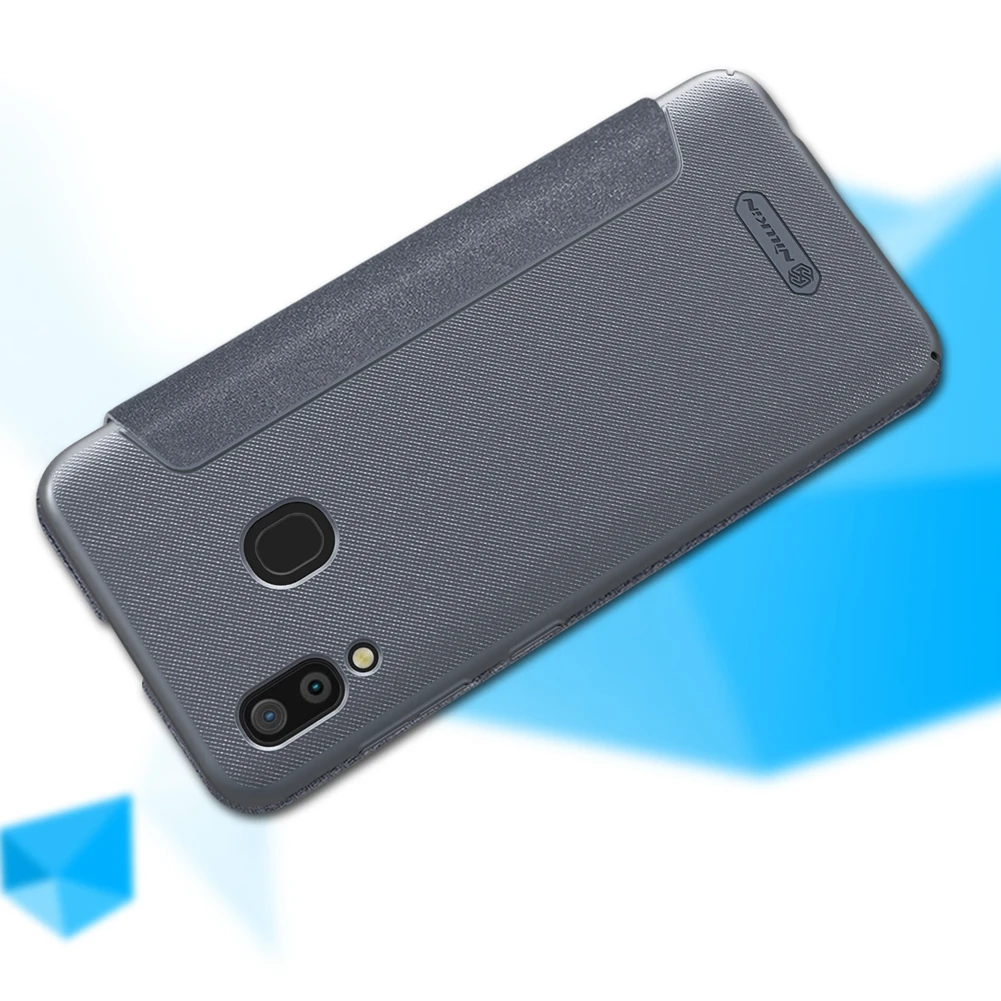 Чехол книжка Nillkin для Samsung Galaxy A30 блестящий чехол из искусственной кожи A30|Бамперы|