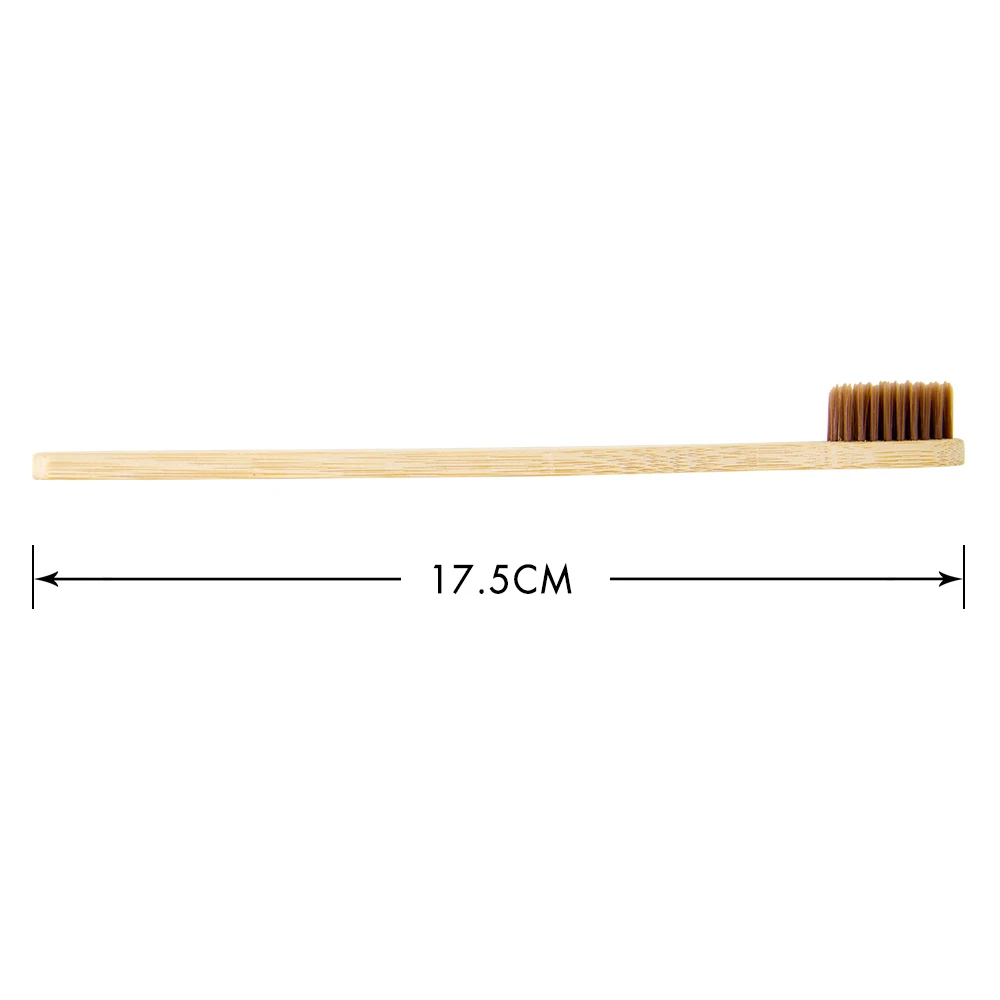 Зубная щетка из 100% бамбукового волокна с мягкой щетиной 1 шт.|wood toothbrush|toothbrush woodnovelty